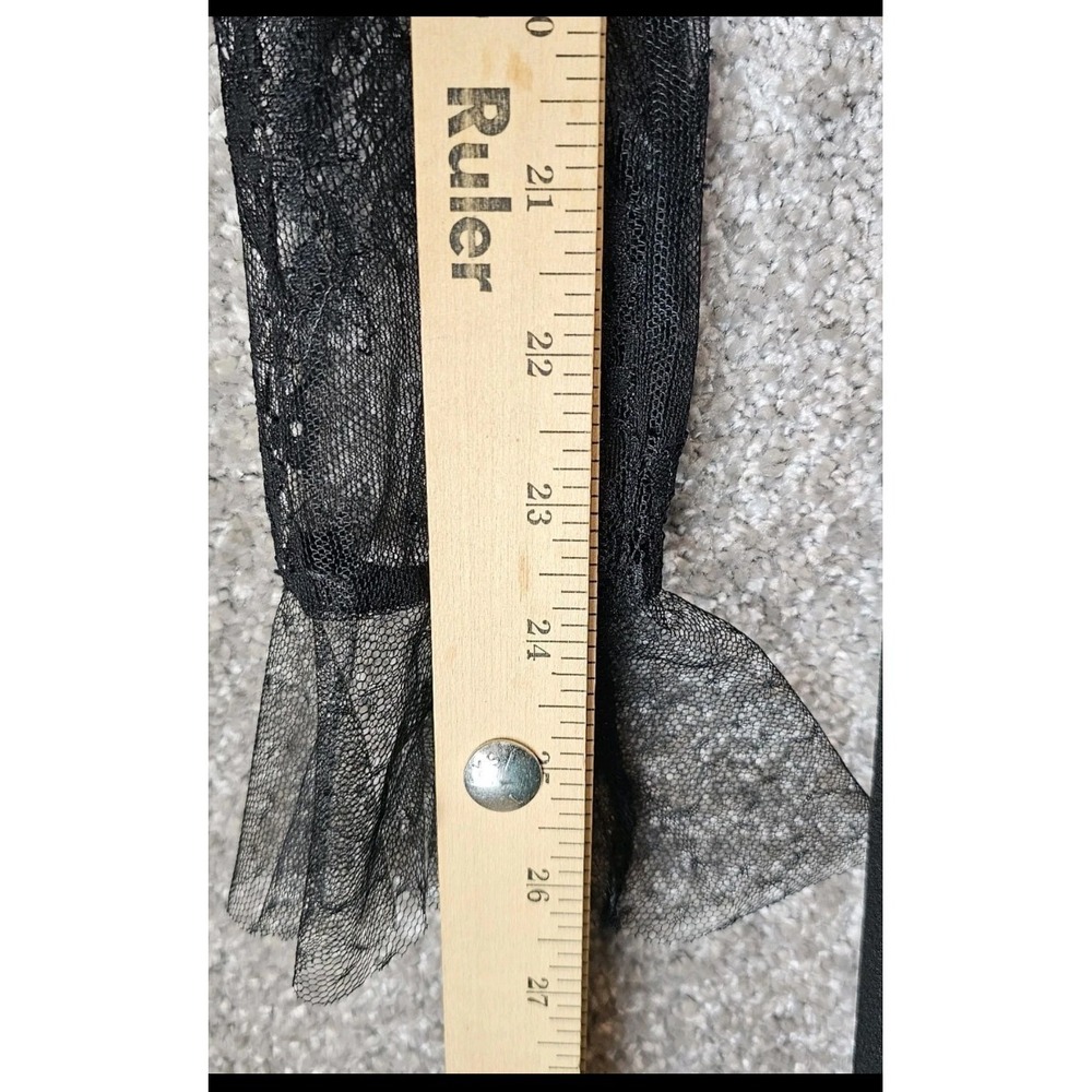 Lulus Bragging Rights Lace Long Sleeve Column Maxi Dress Black NEW! - Picture 6 of 11